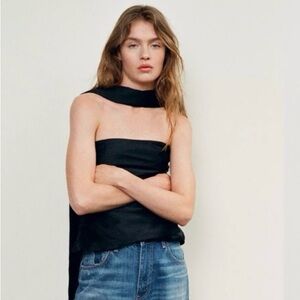 Zara Elegant Black Strapless Top